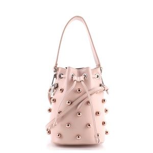 Fendi Mon Tresor Bucket Bag Studded Leather Mini